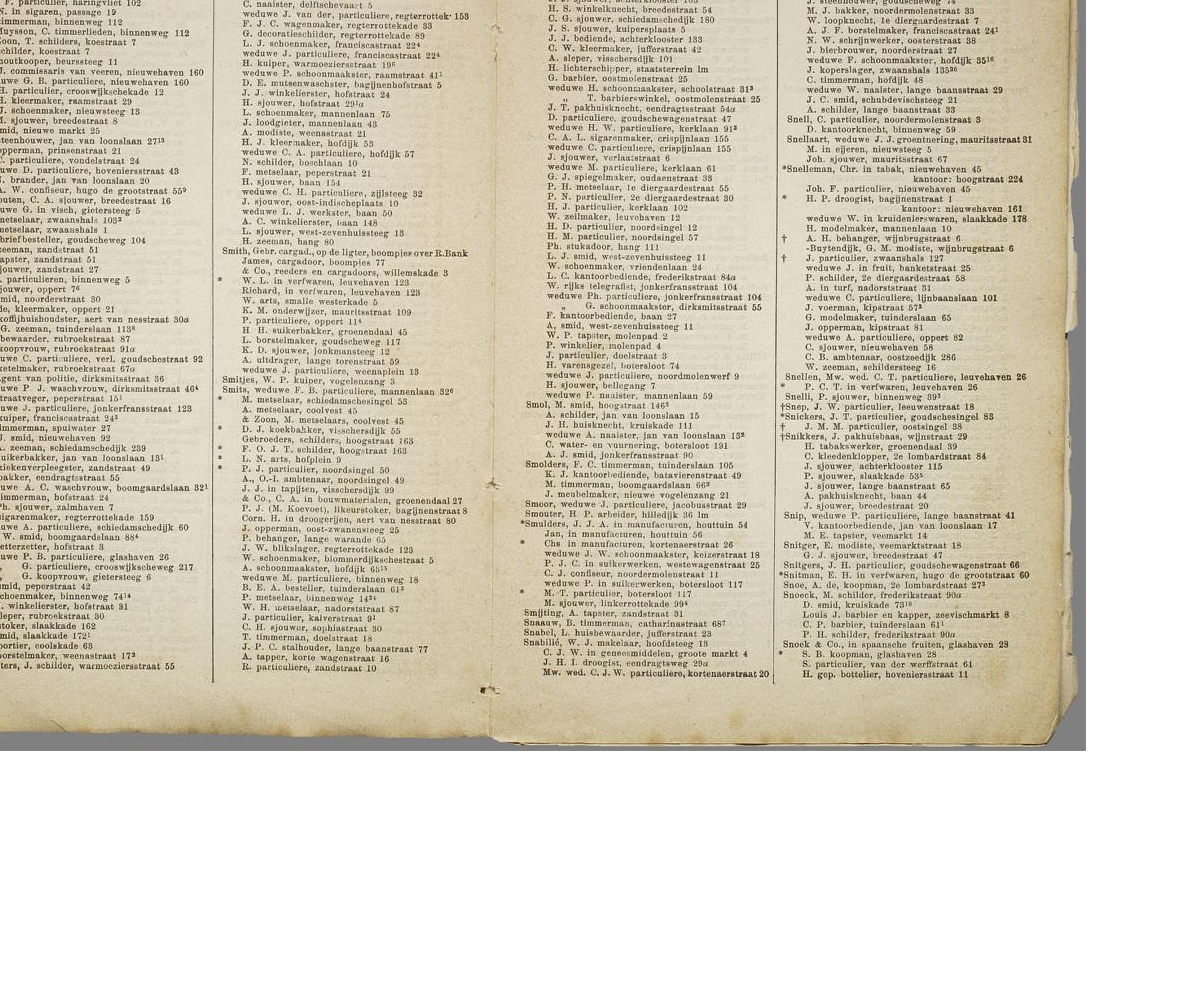 Smouter HP Rotterdam addressbook 1880